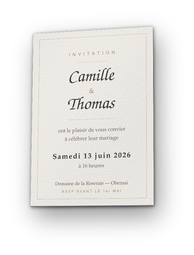 Carton d'invitation A6 avec enveloppes